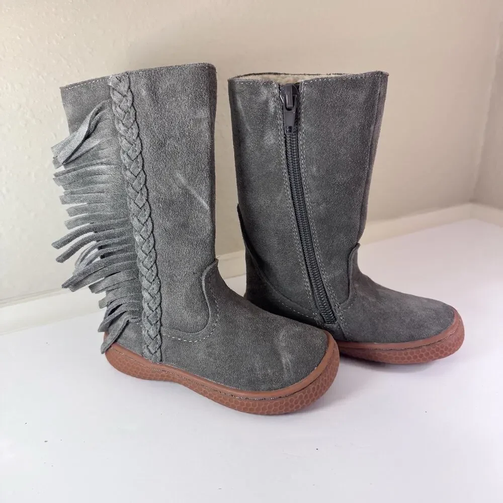 Livie & Luca Sonoma Suede Boots‎ Toddler Girl 5 Gray WORN ONCE Boho